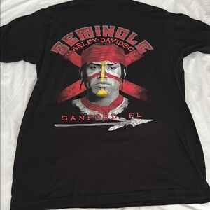 Harley-Davidson Black and Orange Short Sleeve Tee